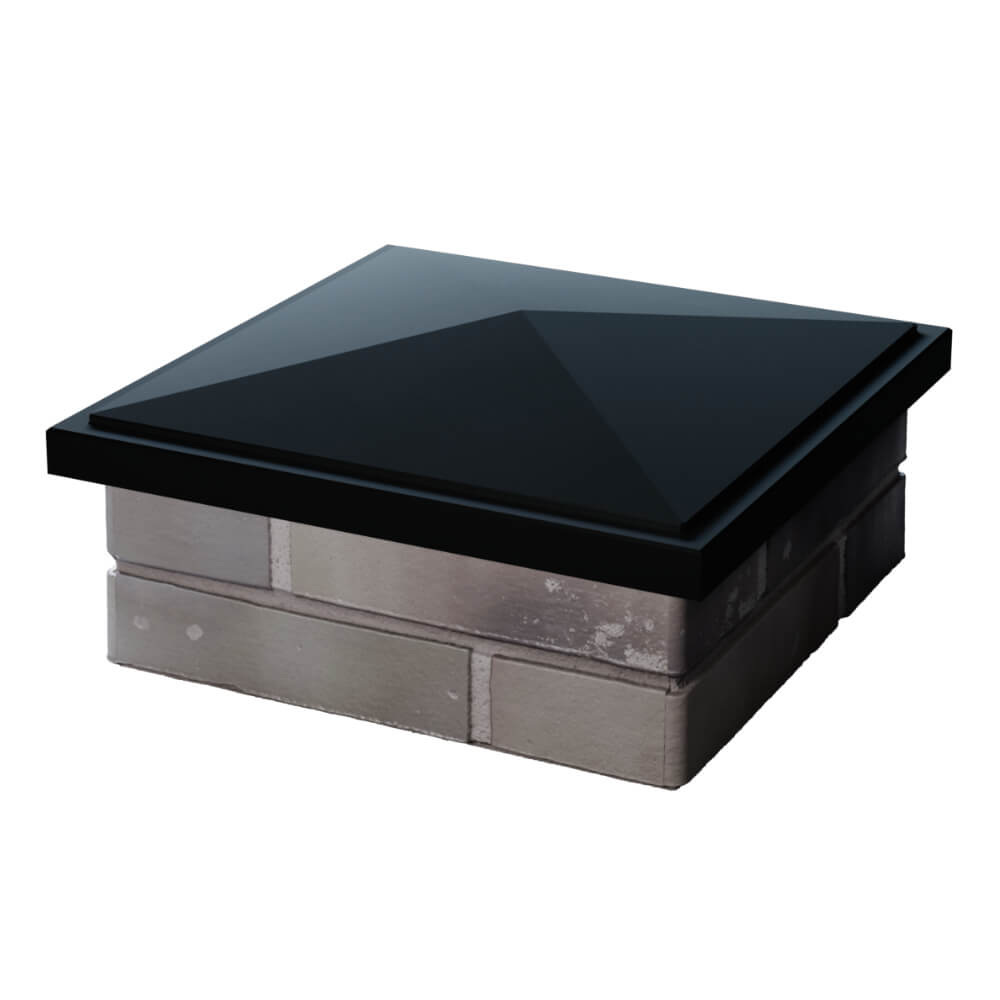 Колпак Zking БонаМоно Черный на столб 1.5х1.5 кирпича (385х385, 400х400мм) в Челябинске фото