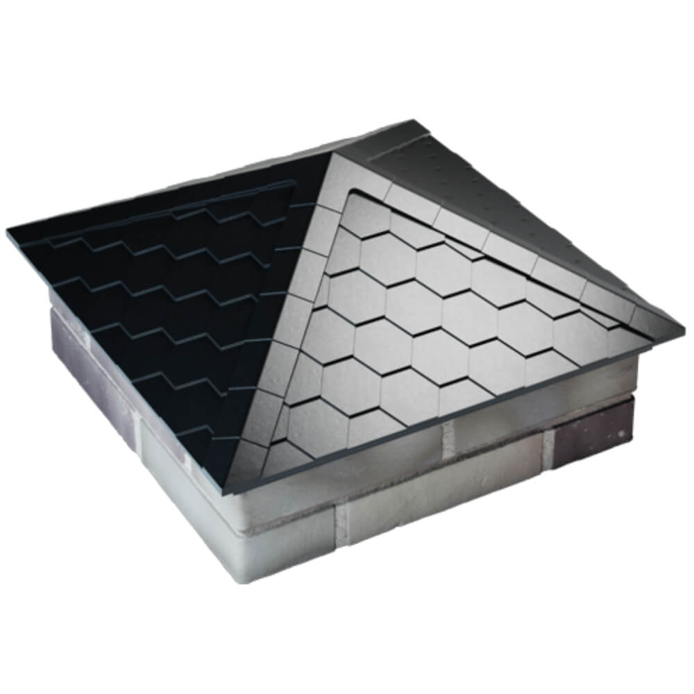 Колпак Zking Эверест Черный на столб 2х2 кирпича (535х535мм) Челябинск фото