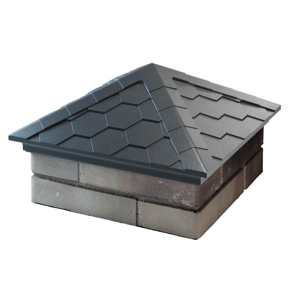 Колпак Zking Эверест Серый на столб 1.5х1.5 кирпича (390х390мм) в Челябинске фото