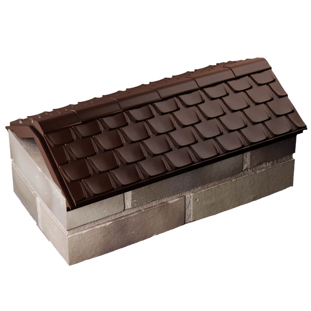 Парапет Zking Эльбрус Коричневый с посадкой на 1 кирпич (255мм) в Челябинске фото