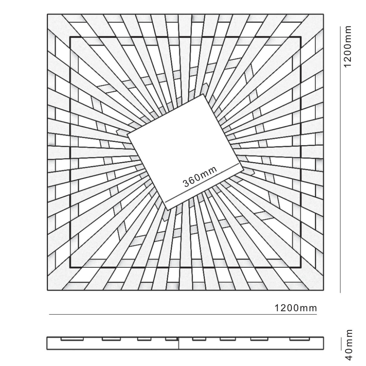 Приствольная решетка для дерева ZKING ATMOSPHERE 1.2х1.2м Черная в Челябинске фото