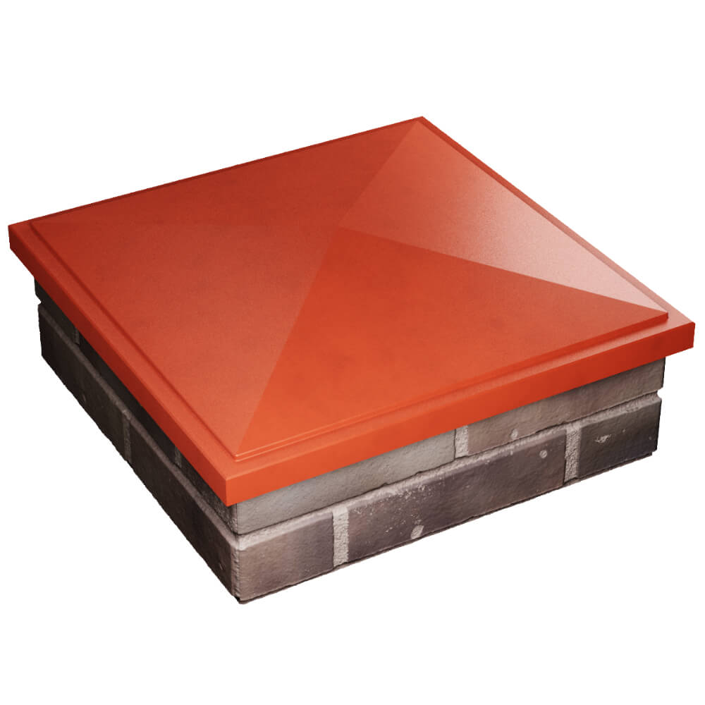 Колпак Zking БонаМоно Красный на столб 2х2 кирпича (515х515, 530х530мм) в Челябинске фото