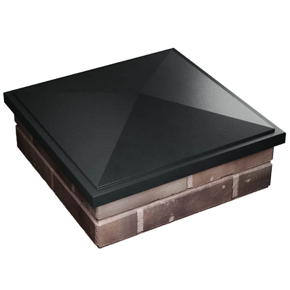 Колпак Zking БонаМоно Черный на столб 2х2 кирпича (515х515, 530х530мм) в Челябинске фото