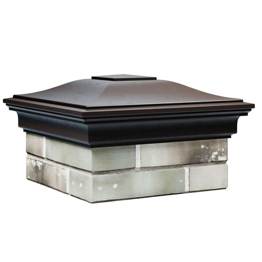 Колпак Zking Монблан Коричневый на столб 1.5х1.5 кирпича (385х385мм) в Челябинске фото