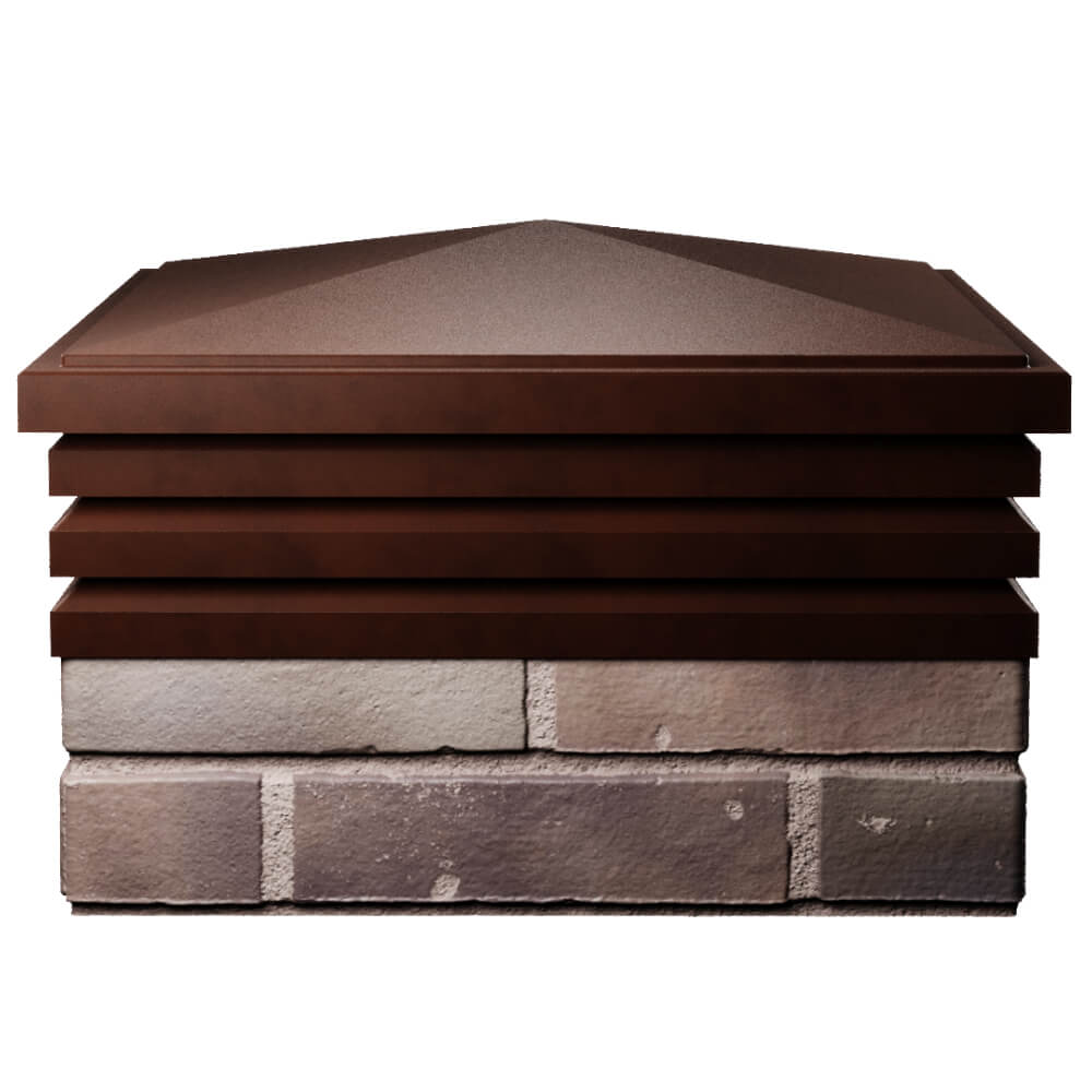 Колпак Zking Бона ХайТек Коричневый на столб 2х2 кирпича (513х513мм) Челябинск фото