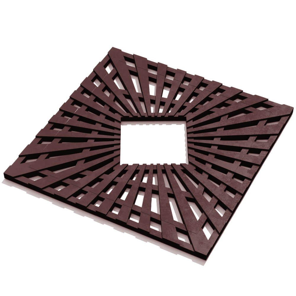 Приствольная решетка для дерева ZKING ATMOSPHERE 1.2х1.2м Коричневая в Челябинске фото