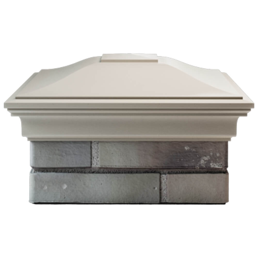 Колпак Zking Монблан Бежевый на столб 1.5х1.5 кирпича (385х385мм) Челябинск фото