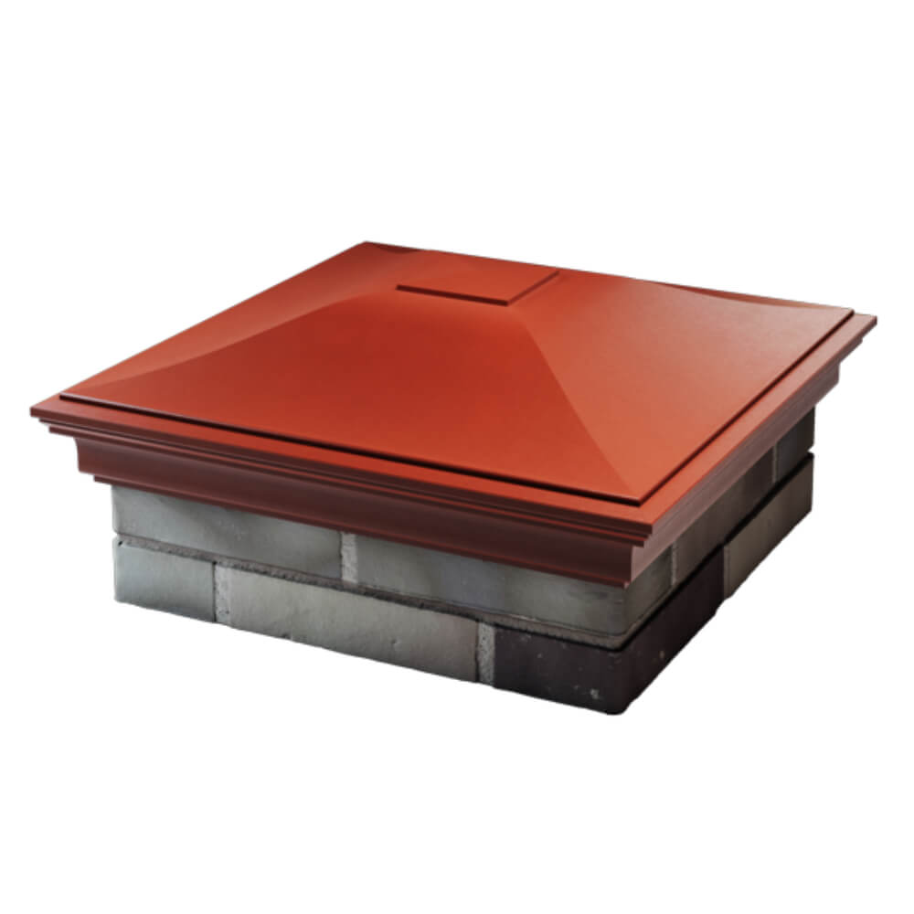 Колпак Zking Монблан Красный на столб 2х2 кирпича (515х515мм) в Челябинске фото