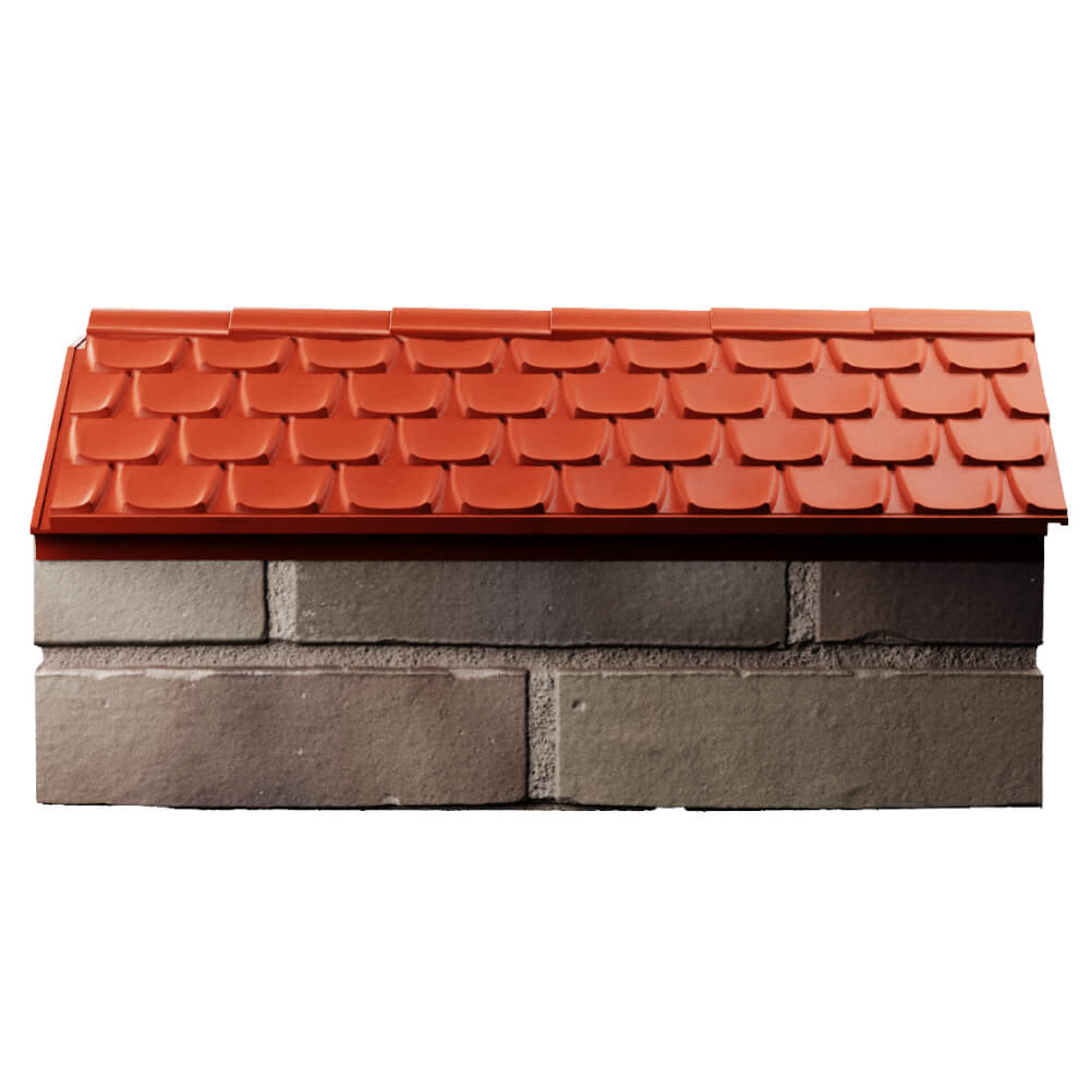 Парапет Zking Эльбрус Красный с посадкой на 1 кирпич (255мм) в Челябинске фото