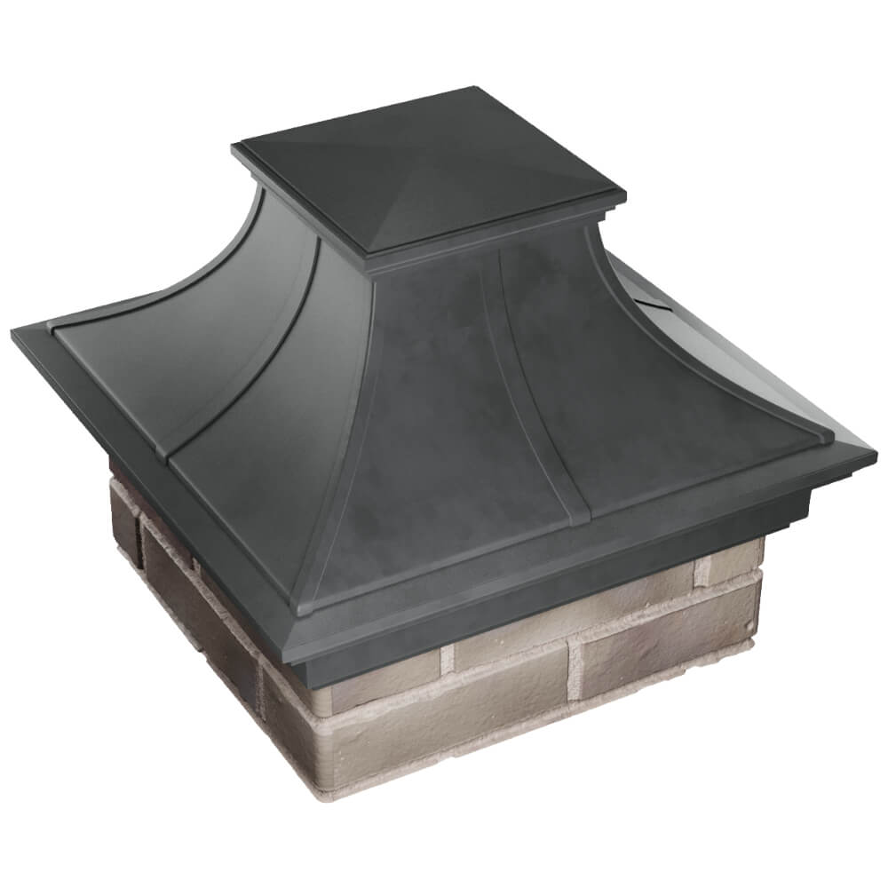 Колпак Zking Монблан Премиум Серый на столб 1.5х1.5 кирпича (385х385мм) в Челябинске фото