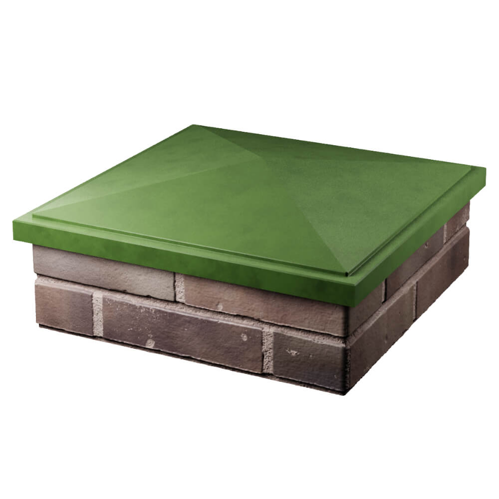 Колпак Zking БонаМоно Зеленый на столб 2х2 кирпича (515х515, 530х530мм) в Челябинске фото