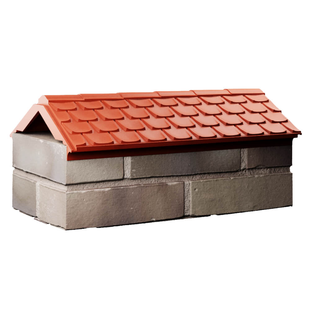 Парапет Zking Эльбрус Красный с посадкой на 1 кирпич (255мм) Челябинск фото