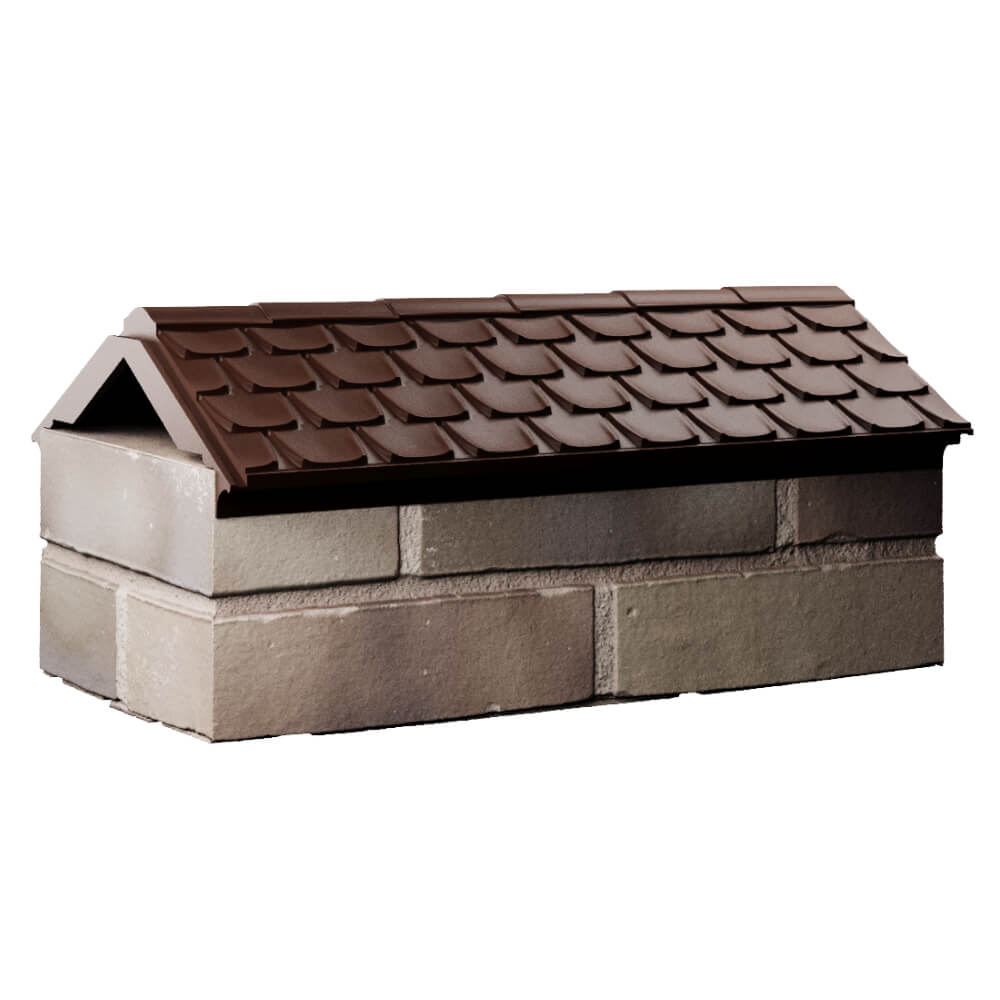 Парапет Zking Эльбрус Коричневый с посадкой на 1 кирпич (255мм) Челябинск фото