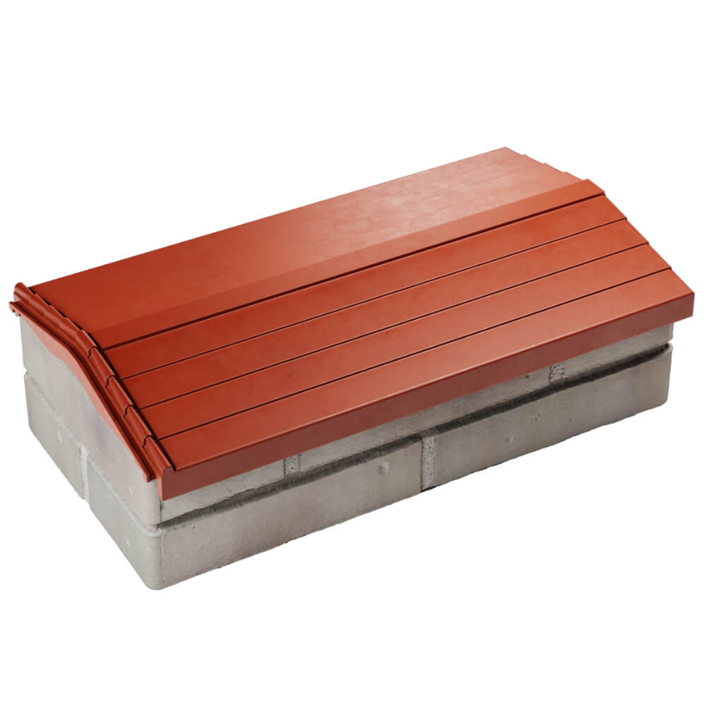 Парапет Zking Бона ХайТек Красный с посадкой на 1 кирпич (200/225/255мм) в Челябинске фото