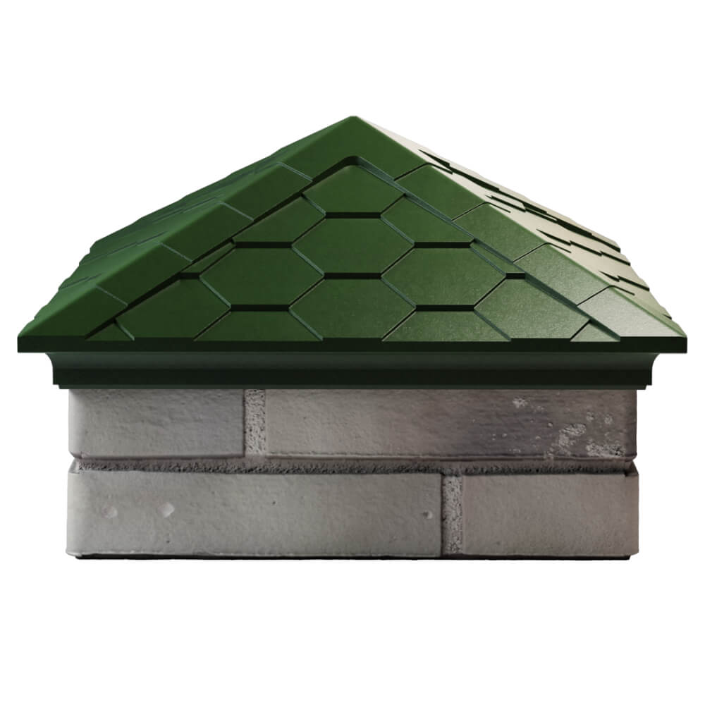 Колпак Zking Эверест Зеленый на столб 1.5х1.5 кирпича (390х390мм) Челябинск фото